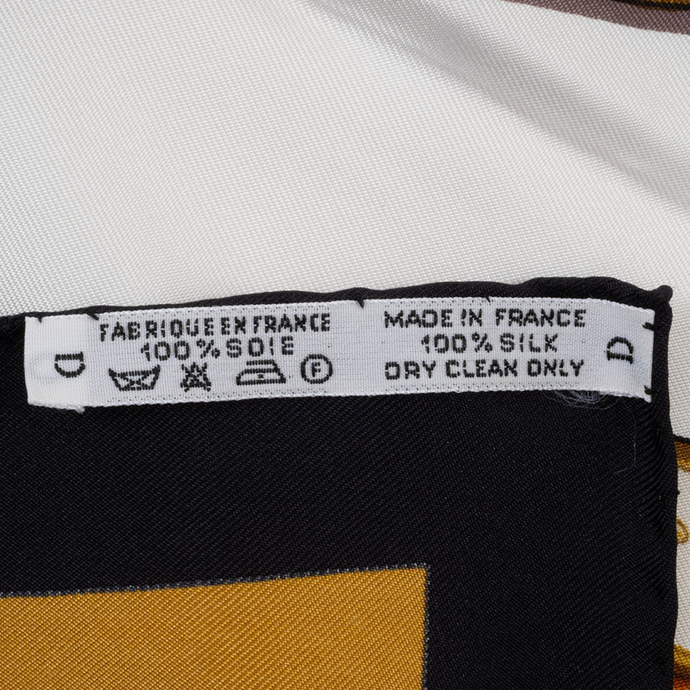 HERMES Authentic Black Silk Scarf - Picture 12 of 16
